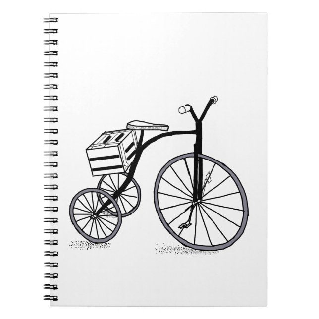 Bike på 3 hjul anteckningsbok med spiral (Framsidan)