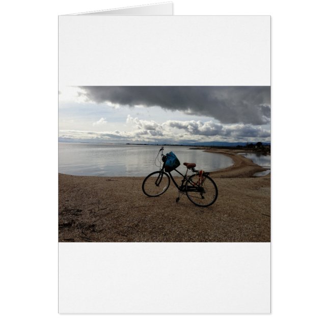 Bike på Beach Hälsningskort (Framsidan)