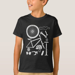 Bike Parts Down Rider Mountain Bike Funny MTB T Shirt