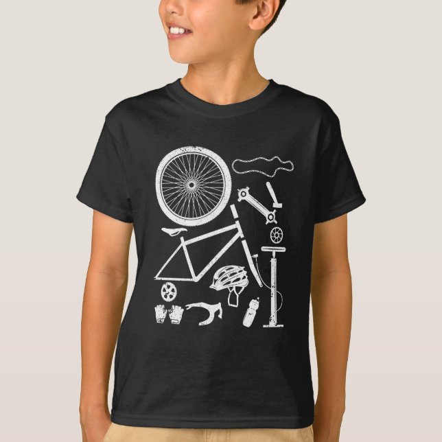 Bike Parts Down Rider Mountain Bike Funny MTB T Shirt (Framsida)