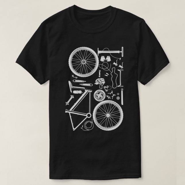 Bike Parts Downhill Rider Mountaincycle MB Cycling T Shirt (Design framsida)