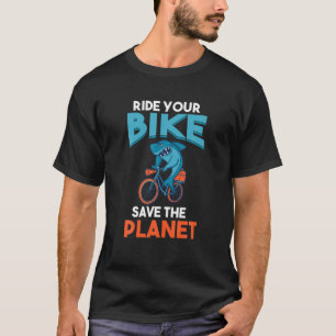 Bike Rädda planeten Bicyclist Superskoj Shark Bik T Shirt