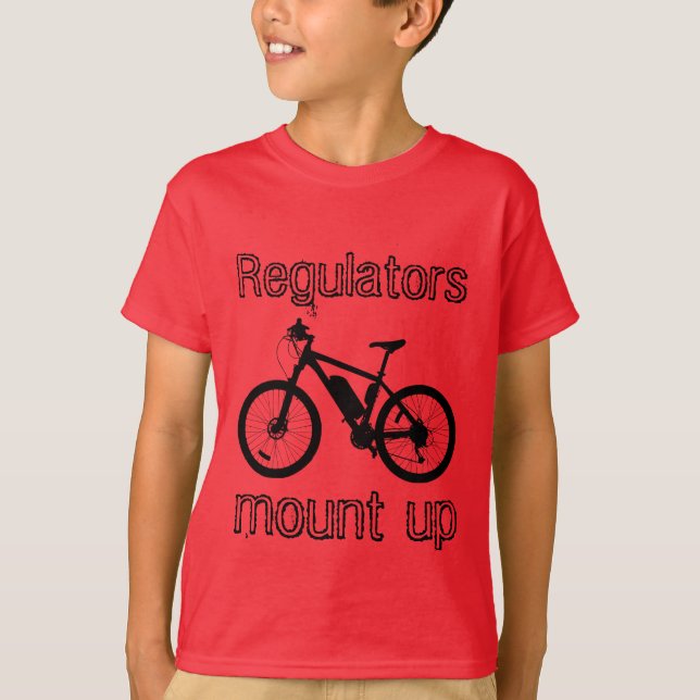 Bike Regulators Mount Up Lyric/Quote Barn T Shirt (Framsida)