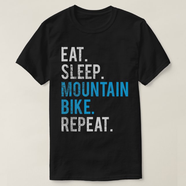 Bike Repeat Mountain Biking T Shirt (Design framsida)