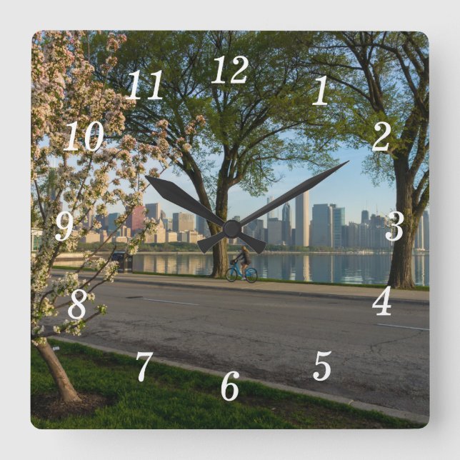 Bike Ride Down Solidarity Wall Clock Fyrkantig Klocka (Framsida)