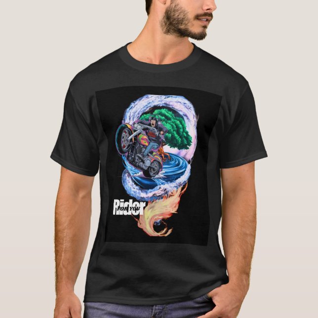Bike Rider äventyr T Shirt (Framsida)