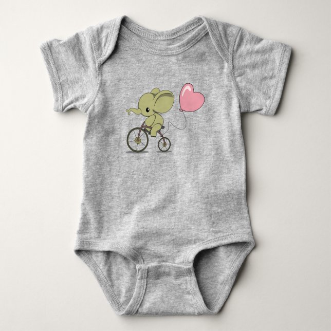 Bike Rider Elephant T Shirt (Framsida)