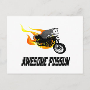 Bike Rider Fantastisk Possum Vykort