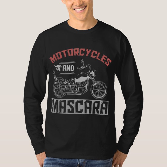 Bike Rider Women Motorcle Biker Mascara Biking B T Shirt (Framsida)