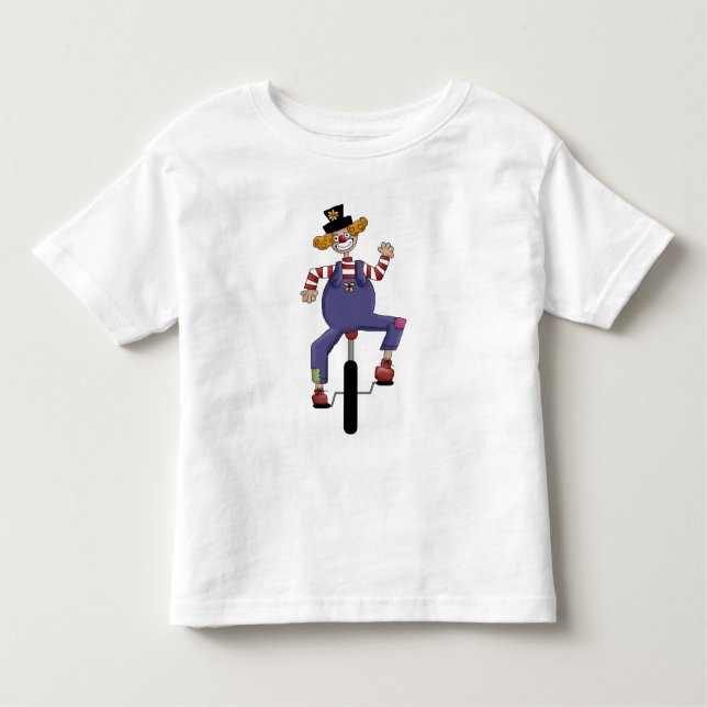 Bike Riding Circus Clown T Shirt (Framsida)