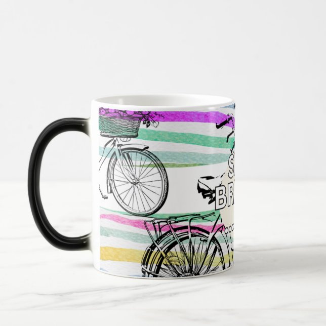 bike riding joy mug with inspirational saying magisk mugg (Vänster)