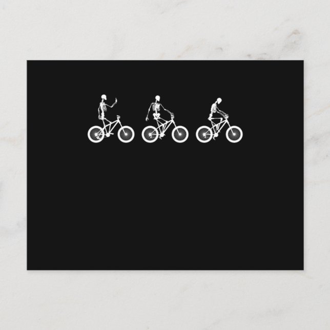 Bike Riding Skeletons Cycling for Bikers Vykort (Framsida)