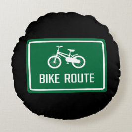 Bike Route-tecken Rund Kudde