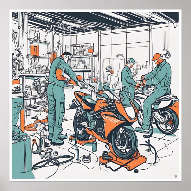 Bike Shop - Art Print Poster (Framsidan)