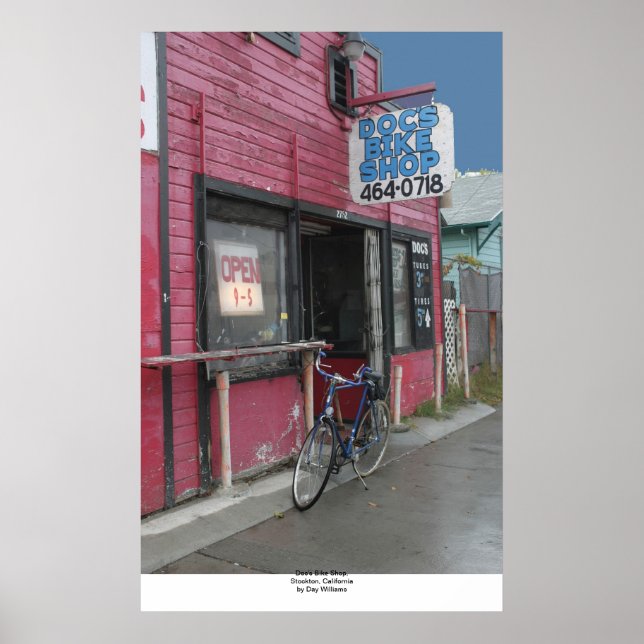Bike Shop, Stockton, Kalifornien Poster (Framsidan)