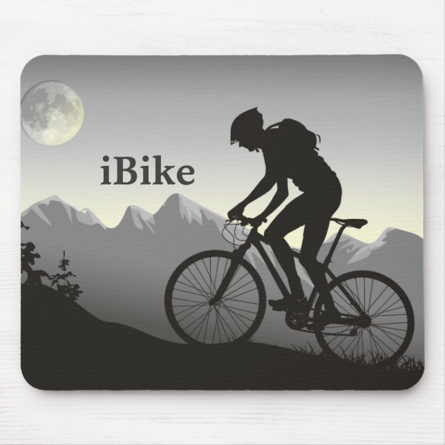 Bike Silhouette Mountain Bike Måne i bergen Musmatta (Framsidan)