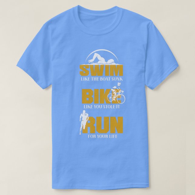 Bike Simma Springa Triathlon Hobby Sport Game Gift T Shirt (Design framsida)