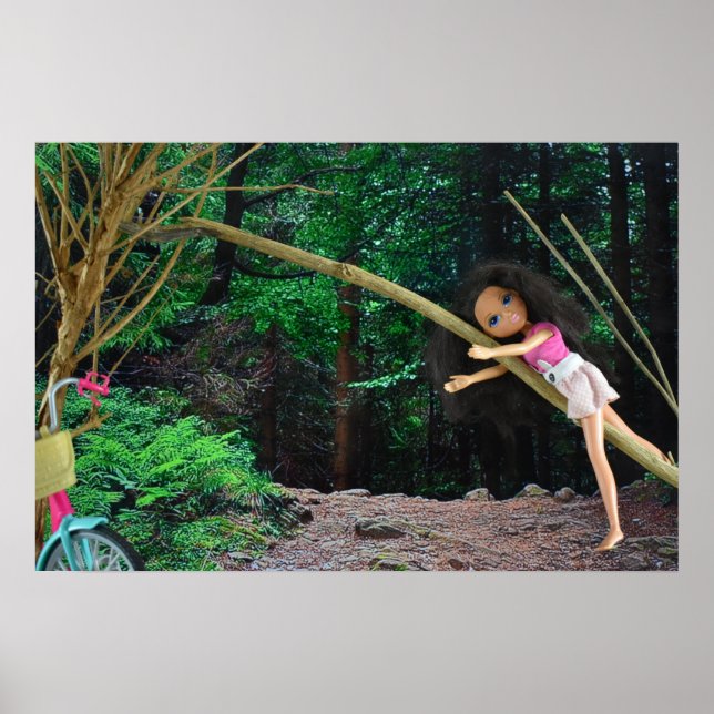 Bike skjuts in i skogen poster (Framsidan)