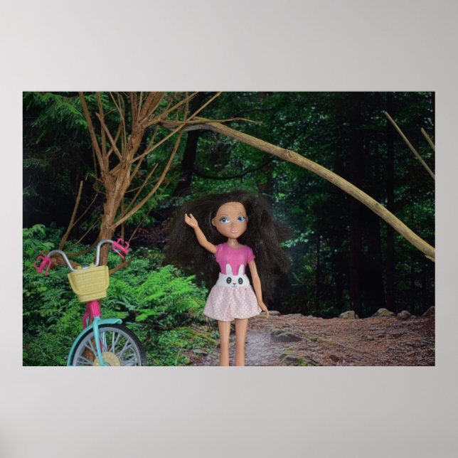 Bike skjuts in i skogen poster (Framsidan)