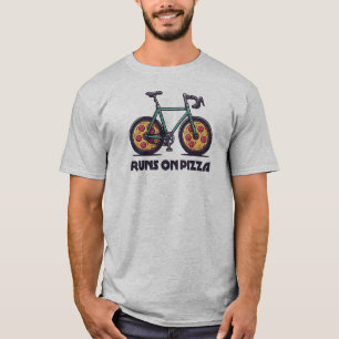 Bike Springa på Pizza T Shirt