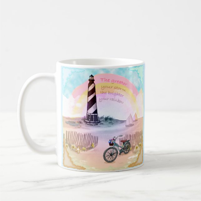 Bike Stormy Lighthouse Kaffemugg (Vänster)
