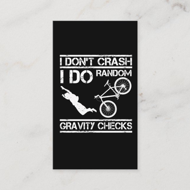Bike Stuntman Crash Extreme Sport MTB cyklist Visitkort (Framsida)