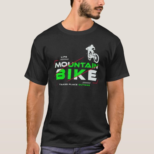 Bike Suppories E Bike Downhill Bicy Bicy T Shirt (Framsida)