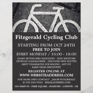 Bike Symbol, Cycling Klubb Advertising Flyer