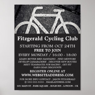 Bike Symbol, Cycling Klubb Advertising Poster