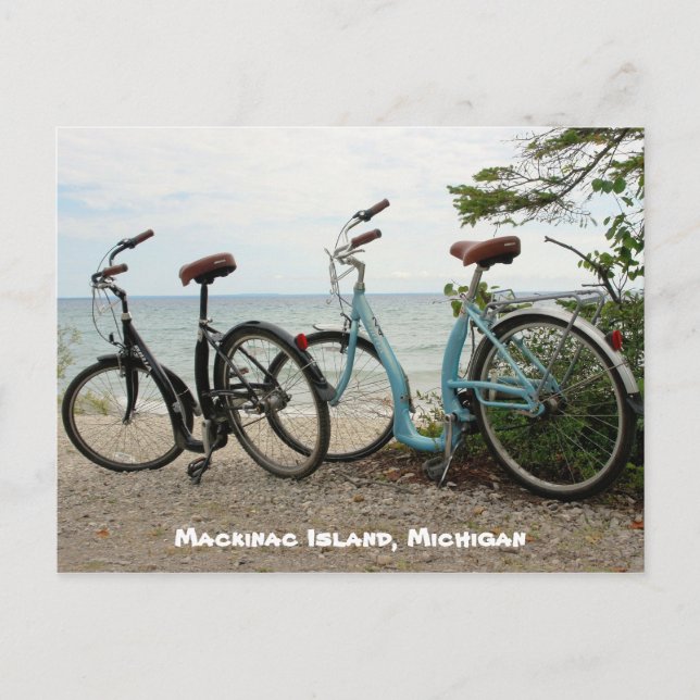 Bike the Island - Mackinac Island, Michigan Vykort (Framsida)