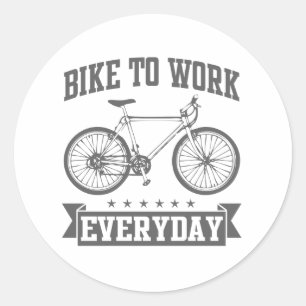 Bike till arbete varje dag runt klistermärke
