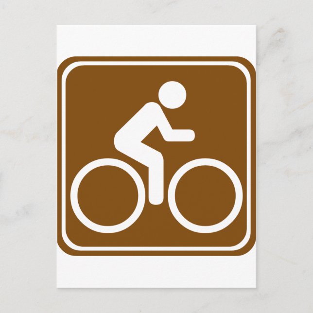Bike Trail Highway-skylt Vykort (Framsida)