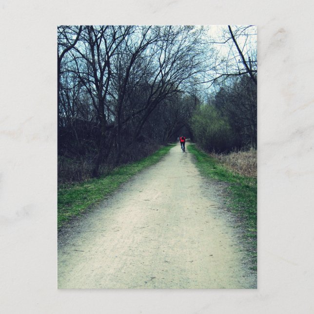 Bike Väg i en park Vykort (Framsida)