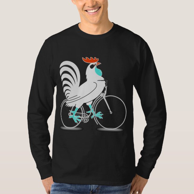 Bike Vecka hela året, fancik tupp ridande bi T Shirt (Framsida)