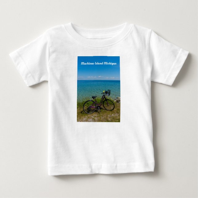 Bike vid Mackinac T Shirt (Framsida)
