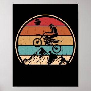 Bike Vintage MTB-cykelcykel för nedförsbacke Poster