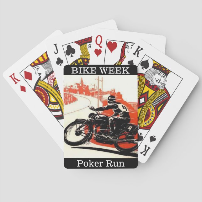Bike Week Poker Springa Anpassade Fundising Casinokort (Baksidan)