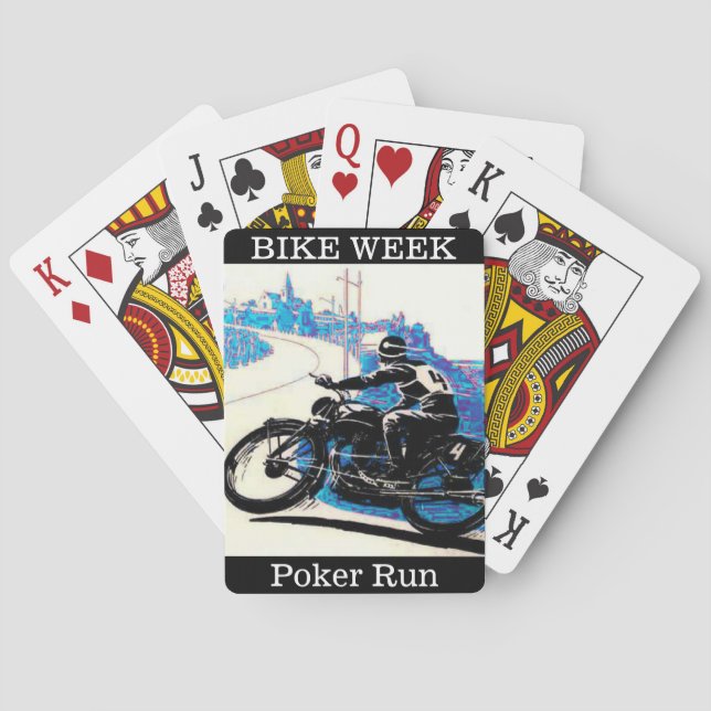 Bike Week Poker Springa Anpassade Fundising Casinokort (Baksidan)