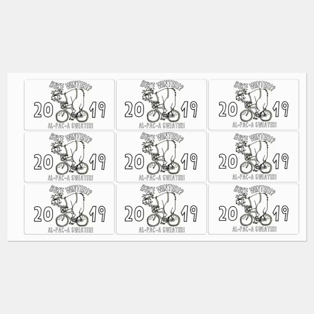 Bike Winter 2019 Alpaca Sweater Sticker (Ark)