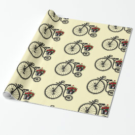 Bike with Flowers Wrapping Papper Presentpapper