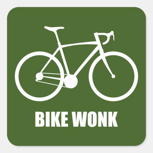 Bike Wonk Fyrkantigt Klistermärke (Framsida)