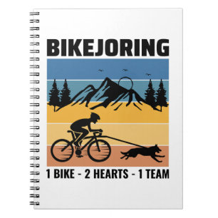 Bikejoring DogScooting Hund Sport Bike Bicycle Rid Anteckningsbok