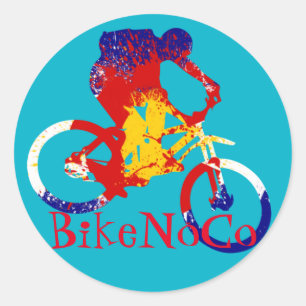 BikeNoCo Colorado flagga-dekal Runt Klistermärke