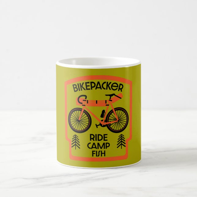 Bikepacker, fisk och kaspa kaffemugg (Center)