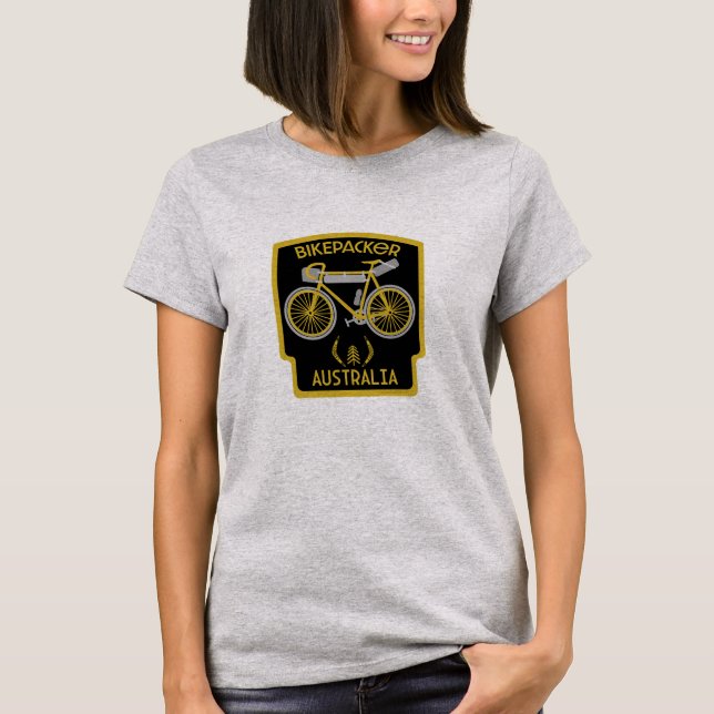 Bikepacking Australia T Shirt (Framsida)
