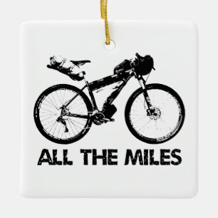 Bikepacking hela Miles Julgransprydnad Keramik