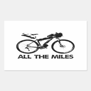 Bikepacking hela Miles Rektangulärt Klistermärke