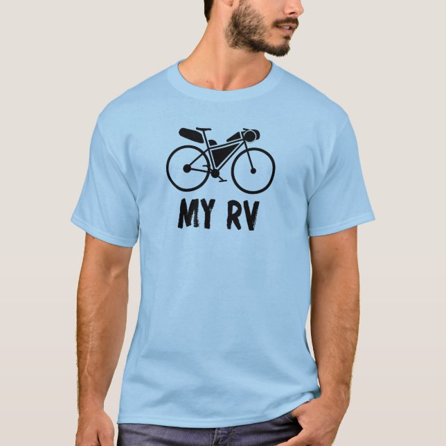 Bikepacking, min fritidsfågel Fordon T Shirt (Framsida)
