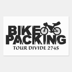 Bikepacking: Tour Divide Sticker Rektangulärt Klistermärke