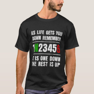 Biker 1N23456 Gear 1 Down 6 Uppåtriktad motorcykel T Shirt